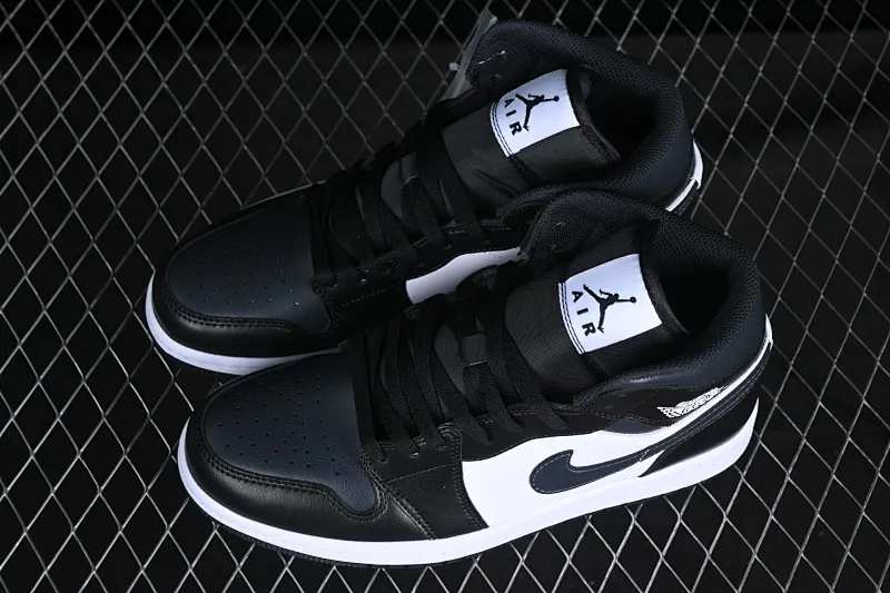 All categories Air Jordan Jordan series basketball shoes Air Jordan 1 Mid Air Jordan 1 Mid AJ1 Joe 1 black and white gray mid-top cultural and casual sneakers DQ8426-010